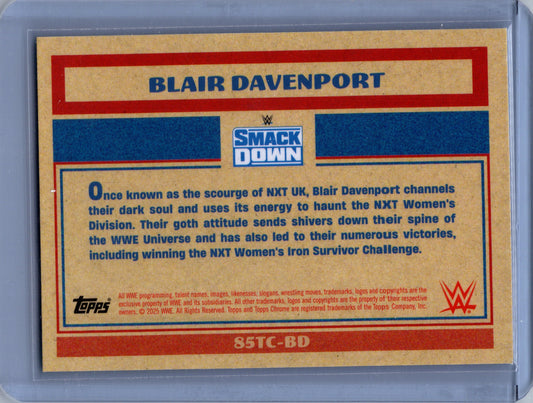 2024 - 2025 Topps Chrome WWE Blair Davenport #85TC-BD NEON GREEN #90/99