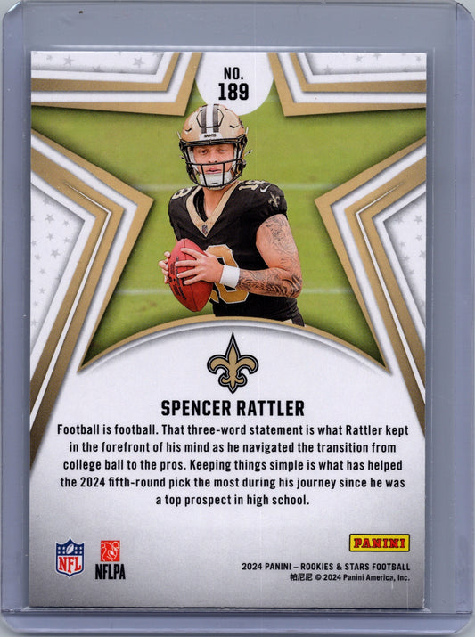 2024 Panini Rookies & Stars - Rookies Spencer Rattler #189 (RC)