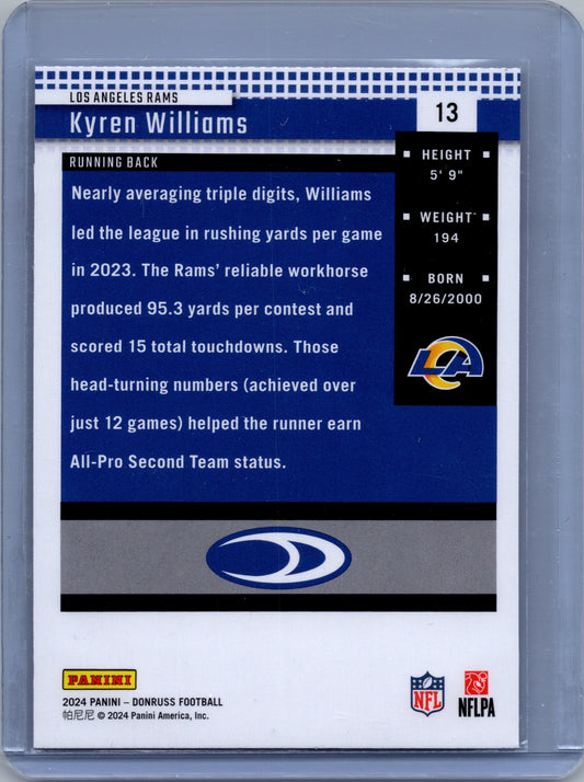 2024 Panini Donruss Kyren Williams #13
