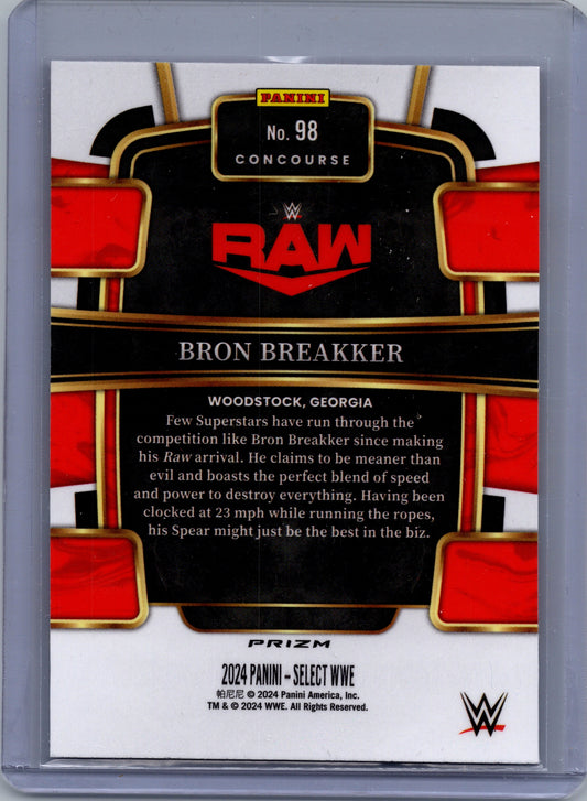 2024 Panini Select WWE Bron Breakker Red and Blue #98
