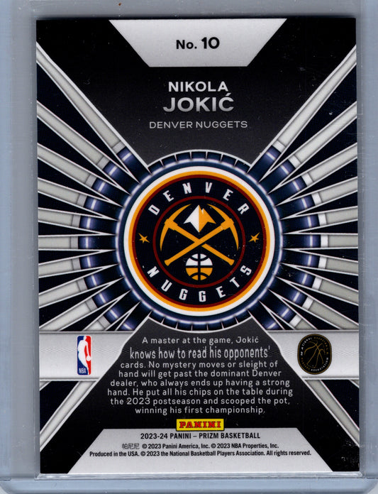 2023-24 Panini Prizm #10 Nikola Jokic Dominance Denver Nuggets