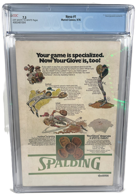 Nova #1 CGC 7.5 1976 Marvel Comics 1st app Nova, Richard Rider