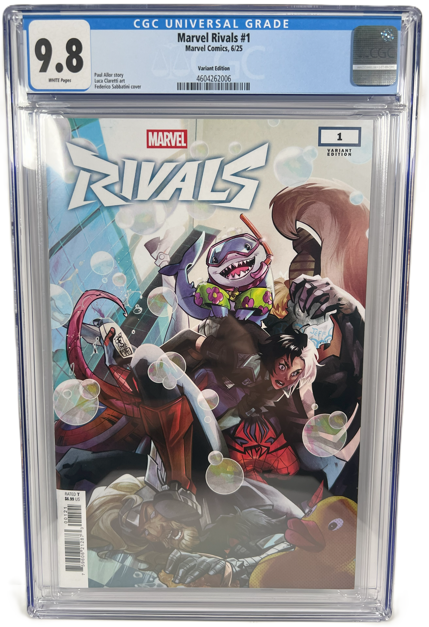 Marvel Rivals #1 (2025) Marvel Comics CGC 9.8 Variant Cover Jeff the Land Shark