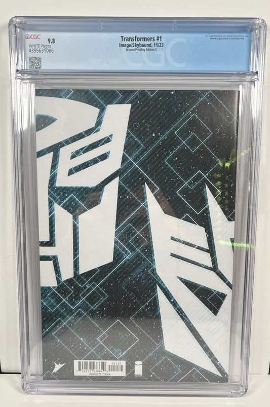 Transformers #1 CGC 9.8 2023 Image Comics 2nd Print Autobots Cover !! NEW !!