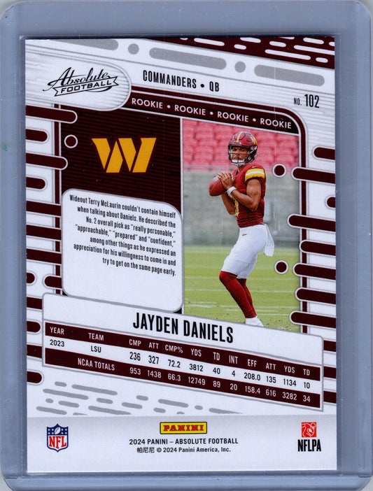 2024 Panini Absolute - Rookies Jayden Daniels #102 (RC)