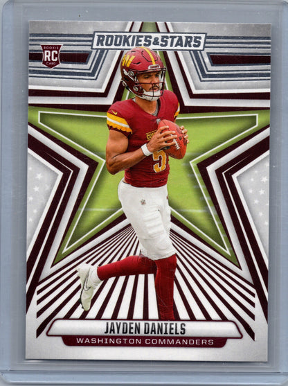 2024 Panini Rookies & Stars JAYDEN DANIELS 148 Base RC Rookie Commanders ROTY 🔥