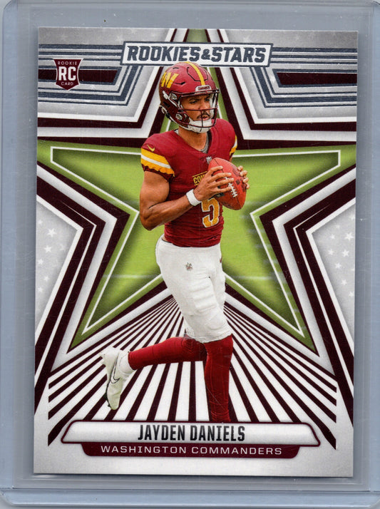 2024 Panini Rookies & Stars JAYDEN DANIELS 148 Base RC Rookie Commanders ROTY 🔥