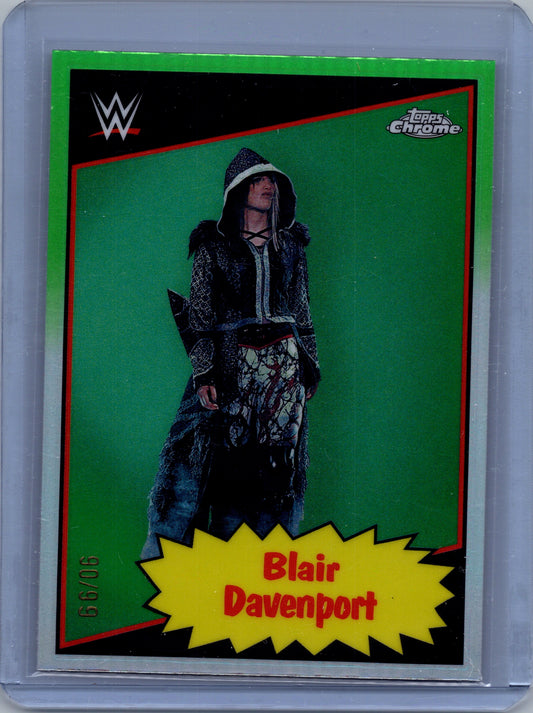 2024 - 2025 Topps Chrome WWE Blair Davenport #85TC-BD NEON GREEN #90/99