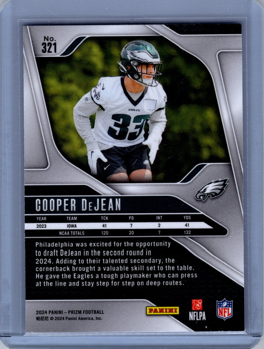 2024 PRIZM FOOTBALL ROOKIE # 321 COOPER DEJEAN EAGLES