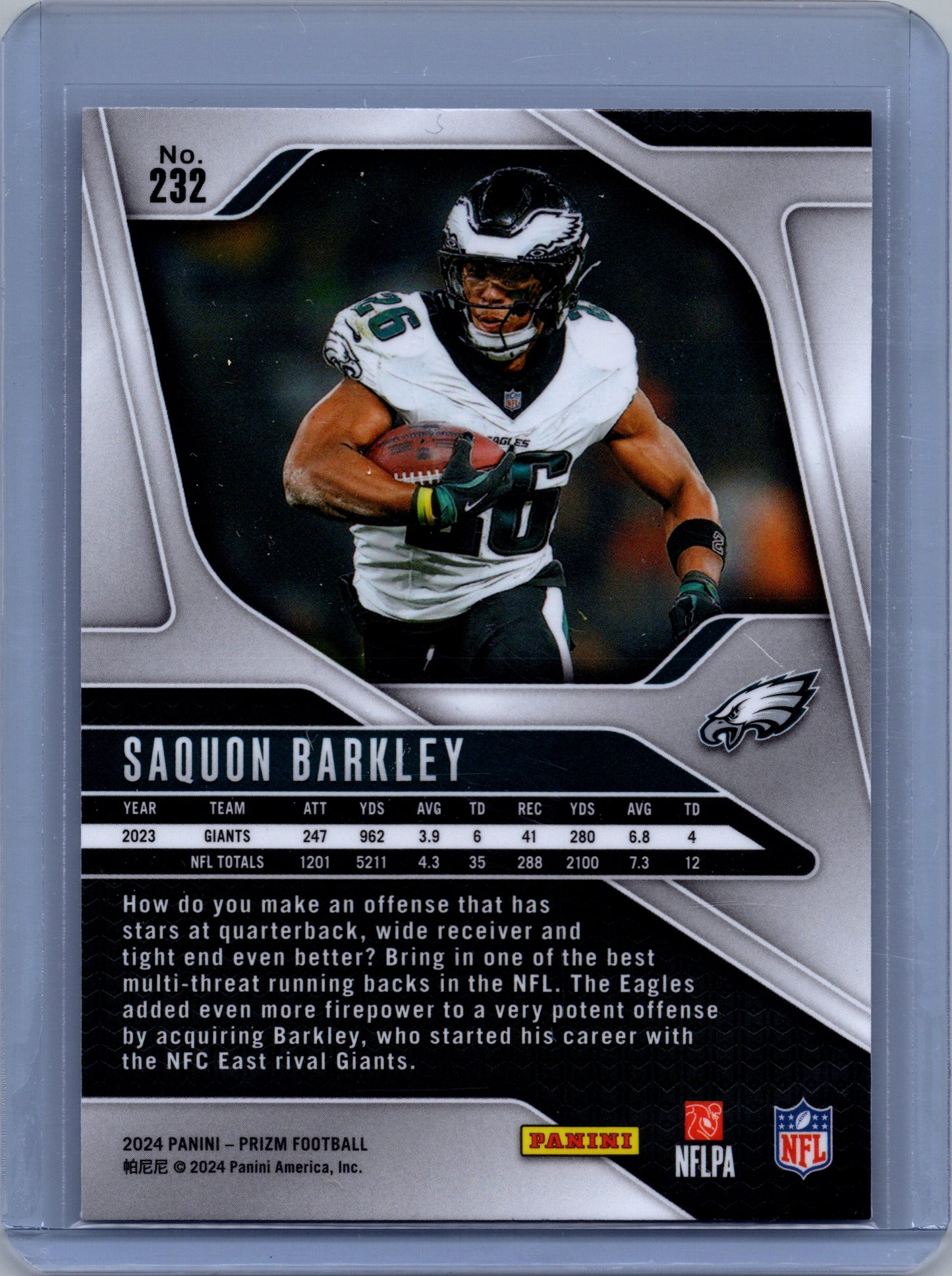 2024 Panini Prizm Saquon Barkley #232 JM