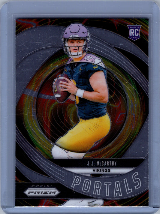 2024 Panini Prizm - Portals J.J. McCarthy #7 Silver Prizm (RC)
