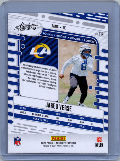 2024 Panini Absolute - Rookies Jared Verse #119 (RC)