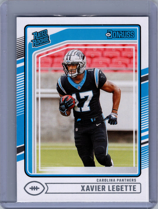 2024 PANINI DONRUSS FOOTBALL PANTHERS XAVIER LEGETTE #323 ROOKIE RC