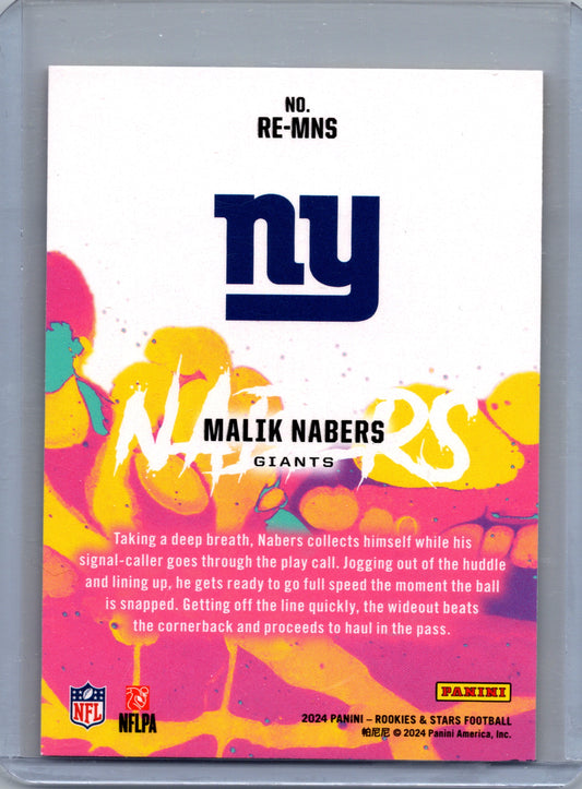 2024 Panini Rookies &amp; Stars #RE-MNS Malik Nabers Rookie Exclusive NM or Better !!