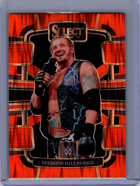 Diamond Dallas Page 2024 Panini Select WWE CONCOURSE ORANGE FLASH PRIZM Card #89