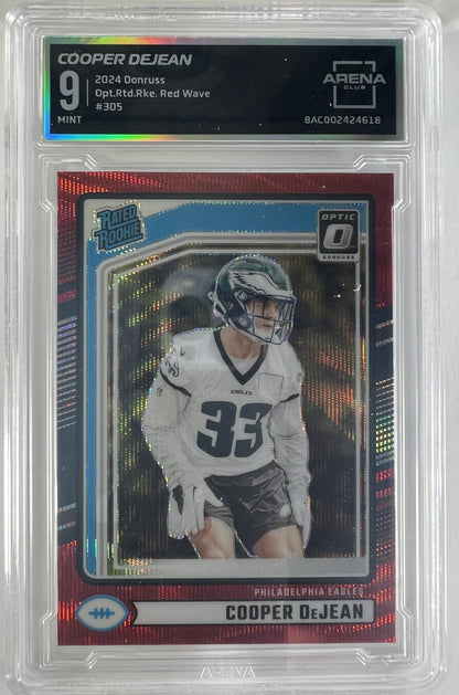 2024 Donruss Cooper DeJean #305 Optic RR Red Wave RC - ARENA CLUB 9 !!