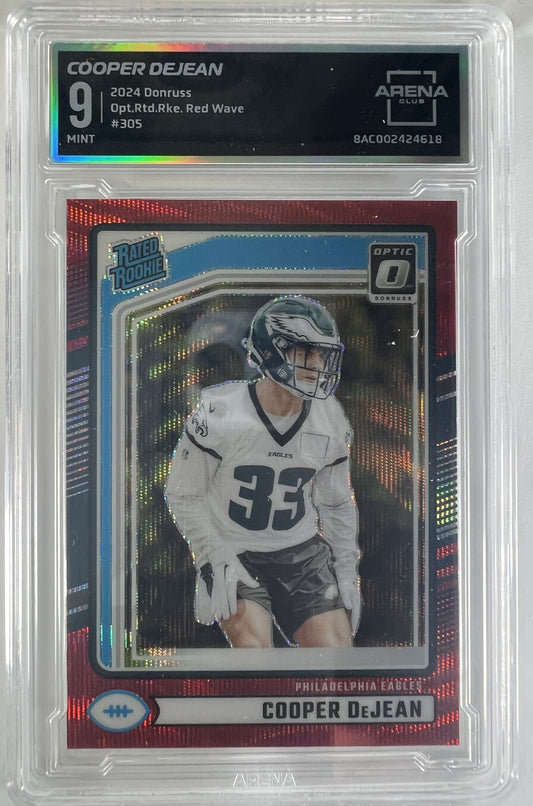 2024 Donruss Cooper DeJean #305 Optic RR Red Wave RC - ARENA CLUB 9 !!