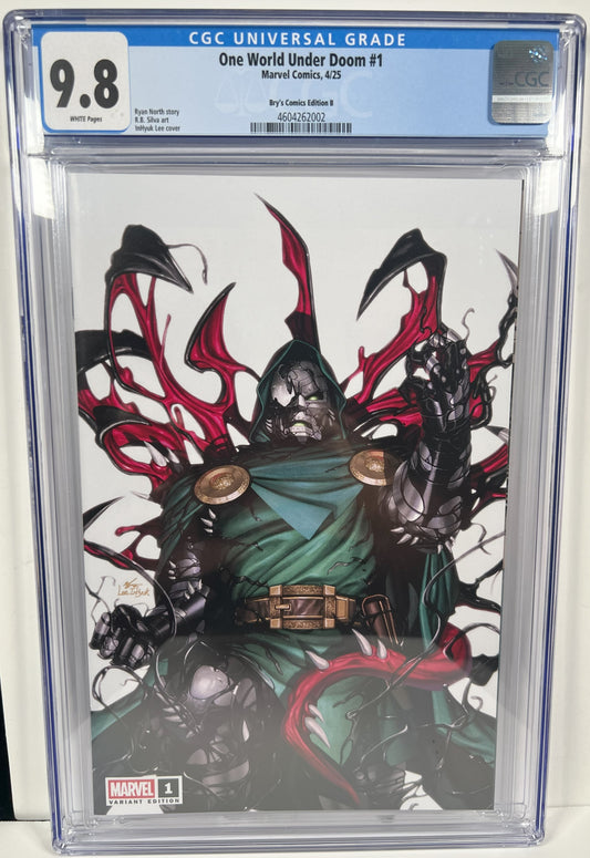 One World Under Doom #1 (2025) CGC 9.8 - Brys Comics Inhyuk Lee Virgin 1/300