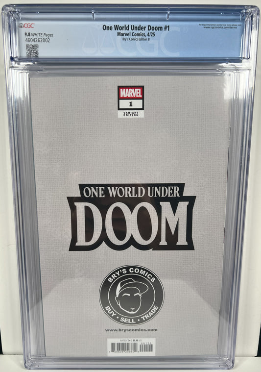 One World Under Doom #1 (2025) CGC 9.8 - Brys Comics Inhyuk Lee Virgin 1/300