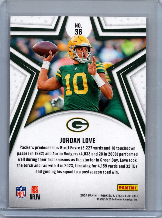 2024 Panini Rookies And Stars Jordan Love #36 Red Prizm 158/249
