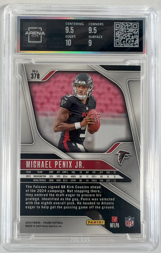 2024 Panini Prizm Football Michael Penix Jr. RC Arena Club 9.5