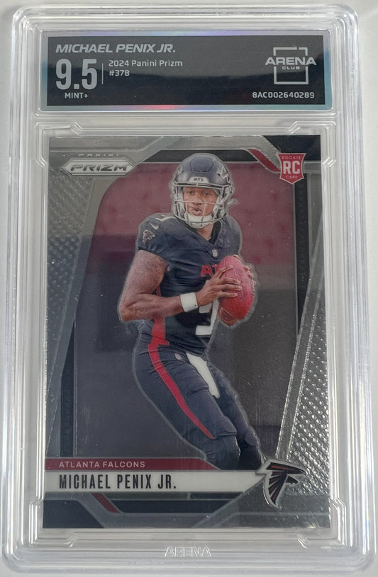 2024 Panini Prizm Football Michael Penix Jr. RC Arena Club 9.5