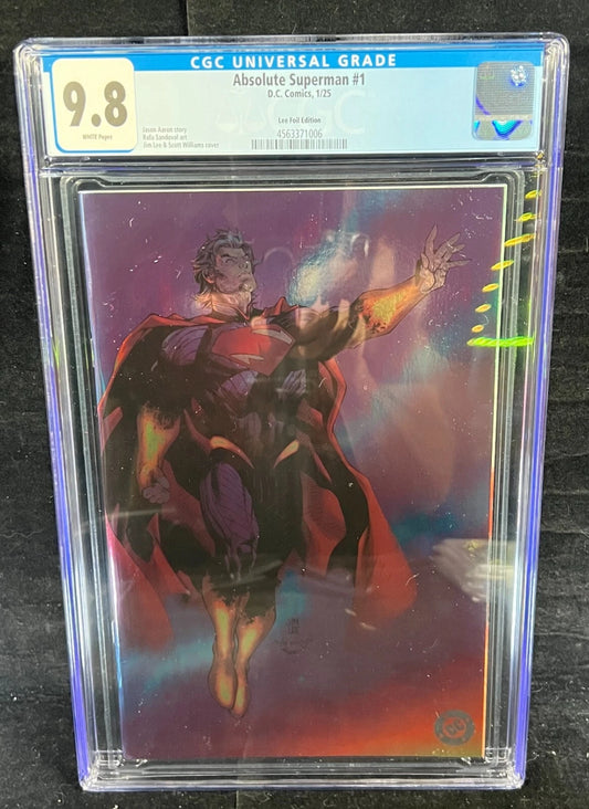 ABSOLUTE SUPERMAN #1 DC COMICS CVR J JIM LEE FOIL VARIANT CGC 9.8 NM/MT SEE PIC