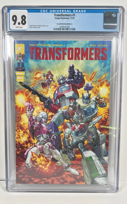Transformers #1 CGC 9.8 2023 Image Comics 2nd Print Autobots Cover !! NEW !!