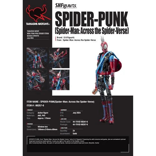 SH Figuarts Marvel Across The Spider-Verse Spider Punk 2024 NEW SEALED !!