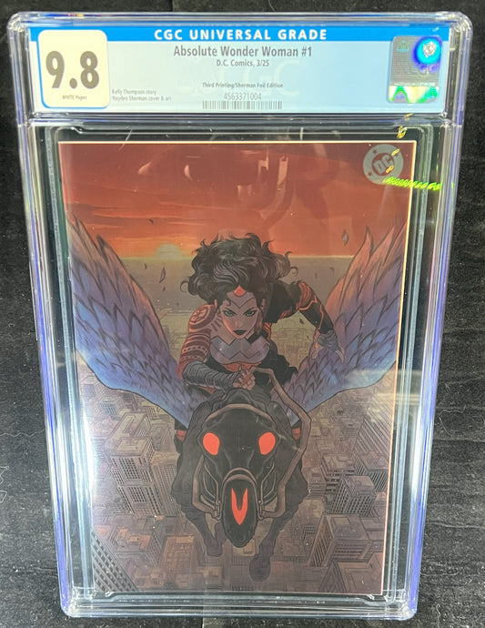 2024 Absolute Wonder Woman #1 3rd print 2024 DC CGC 9.8 Sherman Foil Variant